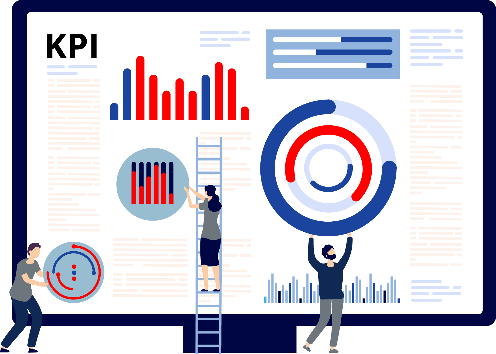 schermo pc con persone che maneggiano oggetti grafici